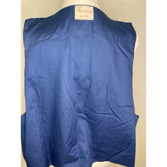 Vest Patchwork Womens L Open Handmade Appliqué Buttons Lace Granny Cottagecore - Picture 6 of 7